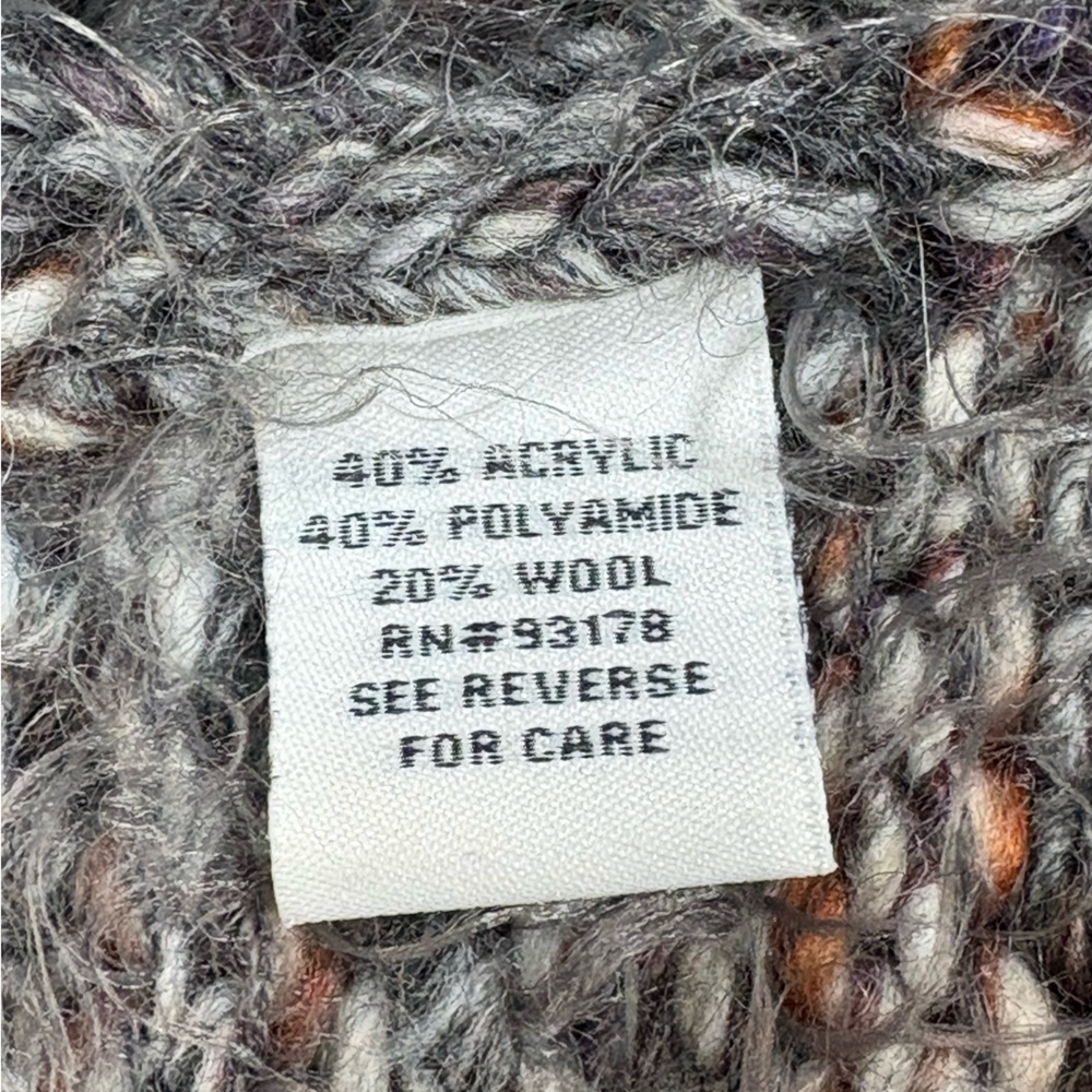 Belle France Womens Soft Wool Blend Long Cardigan Sweater Size XL Gray Bohemian - Picture 10 of 10